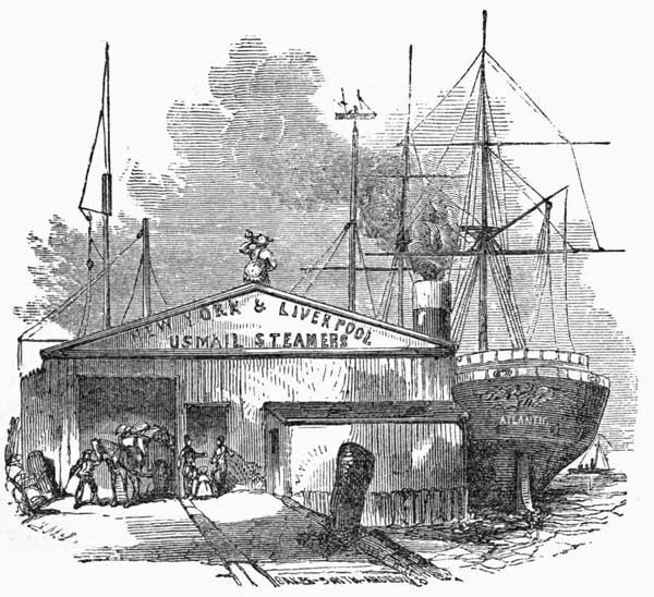 THE STEAMER AT THE WHARF.