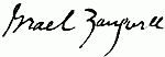 Signature: Israel Zangwill