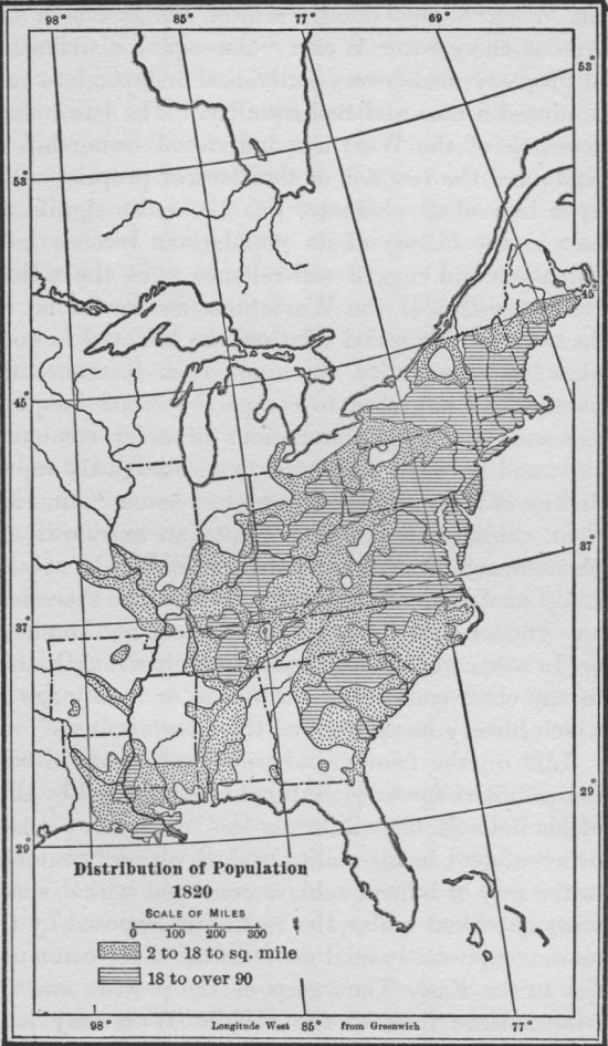 Distribution of Population 1820