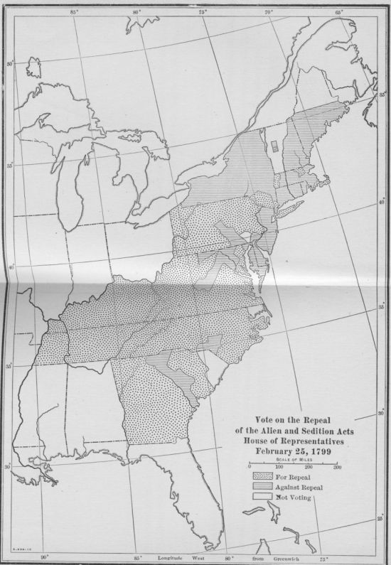 Vote on the Repeal of the Alien and Sedition Acts House of Representatives February 25, 1799