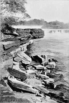 Foliated Rock below the August Falls.