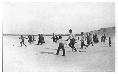 Football at the Allakaket, exposure 1-1000 second, April, after a new light snowfall.