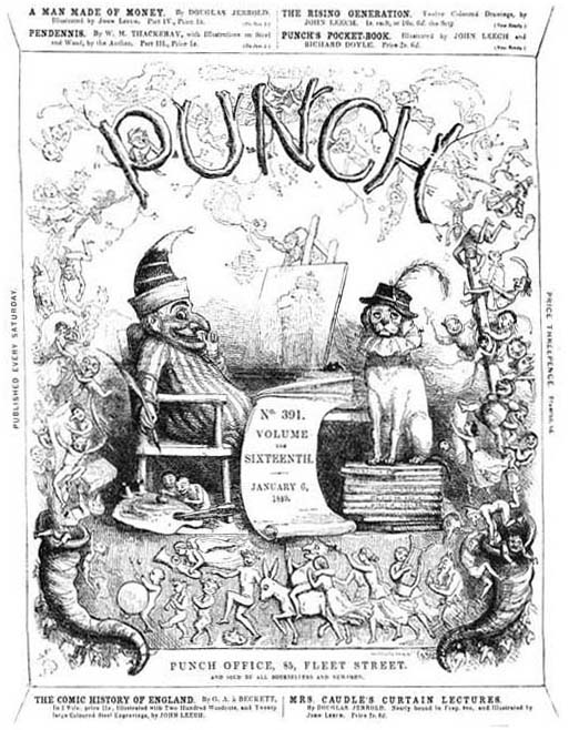 PUNCH'S SIXTH AND LAST WRAPPER, DESIGNED BY RICHARD DOYLE. SECOND DESIGN. JANUARY, 1849.