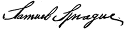 Signature, Samuel Sprague