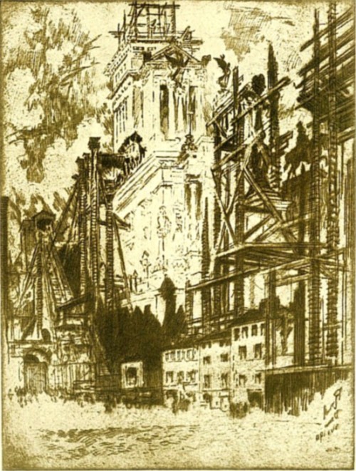 Etching by Joseph Pennell 