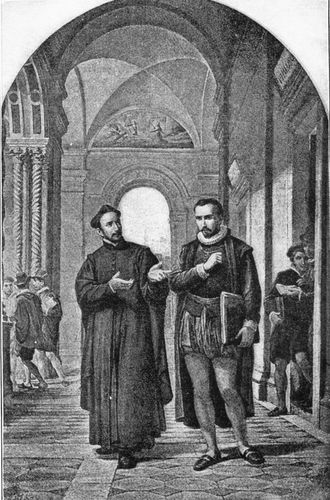 St. Ignatius Conversing with St. Francis Xavier at the University of Paris.