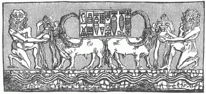 58.—CYLINDER OF SARGON, FROM AGADÊ. (Hommel, "Gesch. Babyloniens u. Assyriens.")