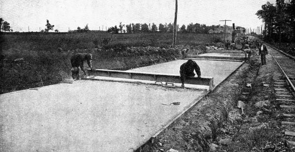 BUILDING A CONCRETE ROAD