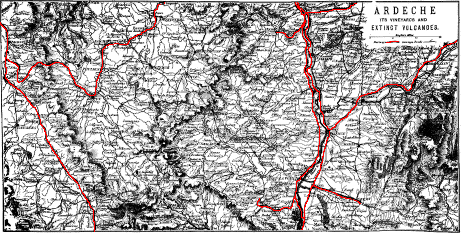 map of Ardêche