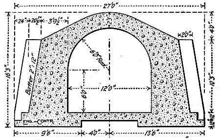 Fig. 170.—Section of Arch Culvert, N., C. & St. L. R. R.