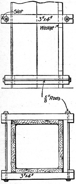 Fig. 178—Form for Rectangular Column for Warehouse at St. Paul, Minn.