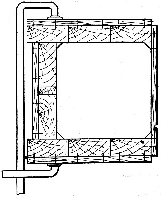 Fig. 179.—Form Used by Mr. Hennebique for Rectangular Columns.