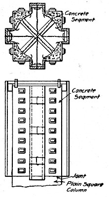 Fig. 191.—Form for Ornamental Column for Church at Oak Park, Ill.