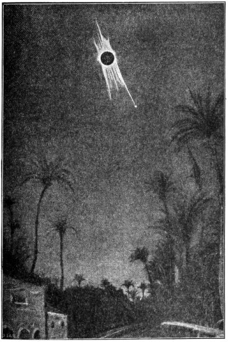 Fig. 78.—Total eclipse of the Sun, May 28, 1900, as observed from Elche (Spain).