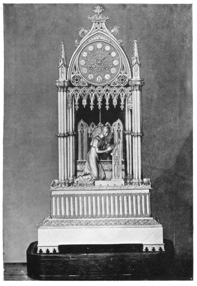 FIG. 86.—FINE GOTHIC FRENCH CLOCK.  (In the collection of W. Egan & Sons, Ltd., Cork.)