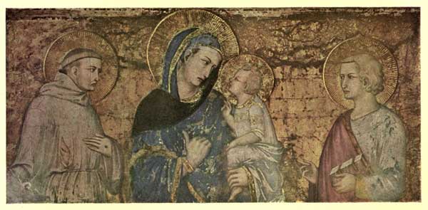 PIETRO LORENZETTI: MADONNA AND CHILD WITH S.S. FRANCIS AND JOHN