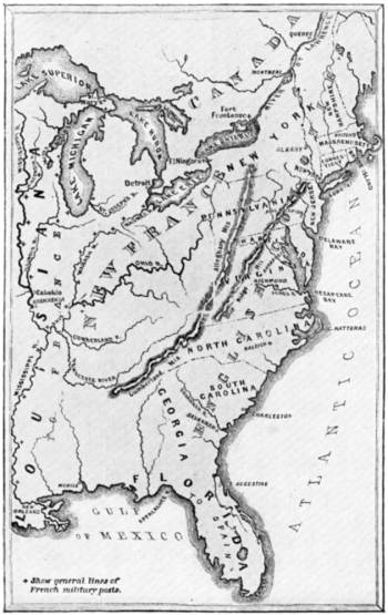 MAP OF THE FRENCH SETTLEMENTS.