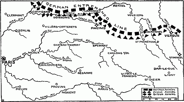 BATTLE OF THE MARNE—END OF GERMAN RETREAT AND THE INTRENCHED LINE ON THE AISNE RIVER