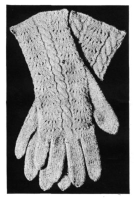 Ladies' Knitted Gloves with Fancy Backs