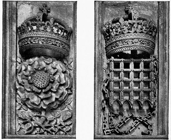 Rose and Portcullis. (Badges of Henry VII.)