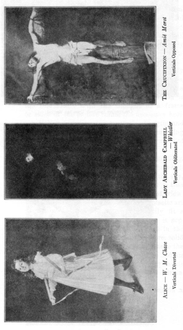 Alice--W.M. Chase (Verticals Diverted); Lady Archibald Campbell--Whistler (Verticals Obliterated); The Crucifixion--Amie Morot (Verticals Opposed)