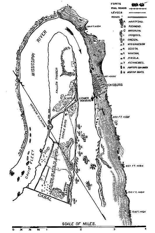 Passage of Vicksburg Batteries, June 28, 1862. Order of Attack.