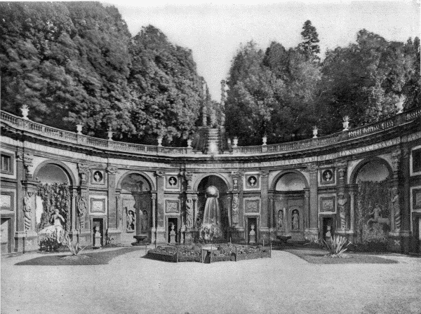 Alinari  Villa Aldobrandini, Frascati. The Grand Cascade and Fountain of Atlas