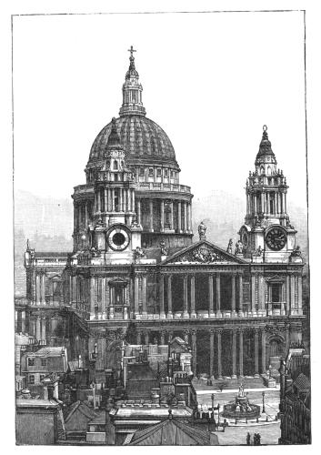 WEST FRONT OF ST. PAUL'S CATHEDRAL CHURCH.