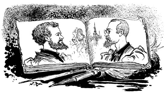 self-caricature of Robida and Uzanne