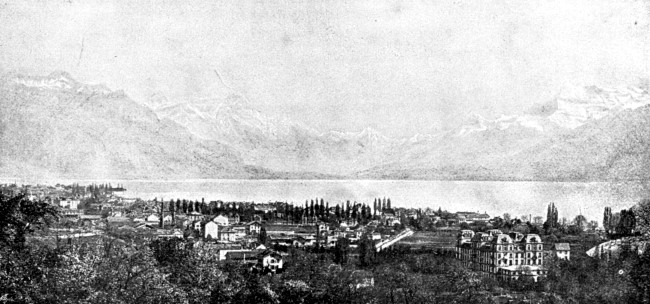 VIEW UP THE VALAIS FROM THE LAKE OF GENEVA. To face page 270.