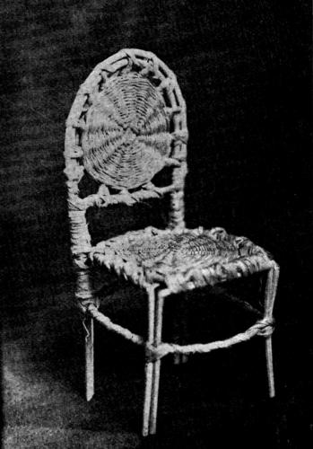 CHAIR No. II  Made of reed and raffia.