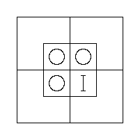 Diagram representing x m and y m do not exist and m does exist