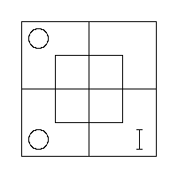 Diagram representing x prime m prime exists and y m prime does not exist