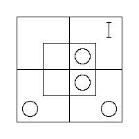 Diagram representing x prime m prime does not exist and all y prime are m prime