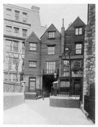 Old Wooden Houses at Cripplegate (recently demolished).