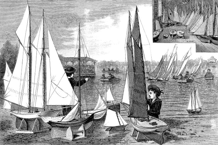 A MINIATURE YACHT REGATTA.—Drawn by F. S. Cozzens.—[See next Page.]