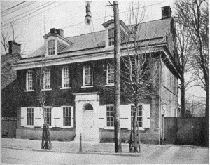 Plate X.—Glen Fern, on Wissahickon Creek, Germantown. Erected about 1747 by Thomas Shoemaker; Grumblethorpe, 5261 Germantown Avenue, Germantown. Erected in 1744 by John Wister.