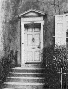 Plate XXIII. Pedimental Doorway, 114 League Street; Pedimental Doorway, 5933 Germantown Avenue.