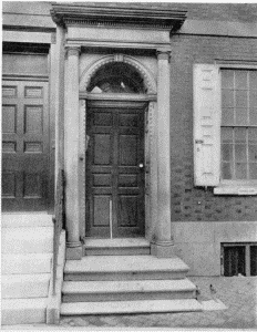 Plate XXVII.—Doorway, Powel House, 244 South Third Street; Doorway, Wharton House, 336 Spruce Street.