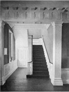 Plate LVI.—Hall and Staircase, Mount Pleasant; Second Floor Hall Archway and Palladian Window, Mount Pleasant.