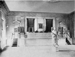 Plate LXXX.—Judge's Bench, Supreme Court Room, Independence Hall; Arcade at Opposite End of Court Room.