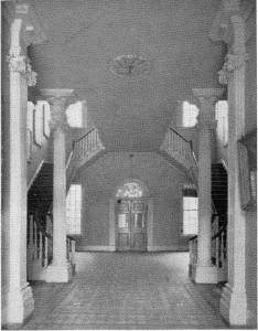 Plate LXXXVIII.—Main Hall and Double Staircase, Pennsylvania Hospital.