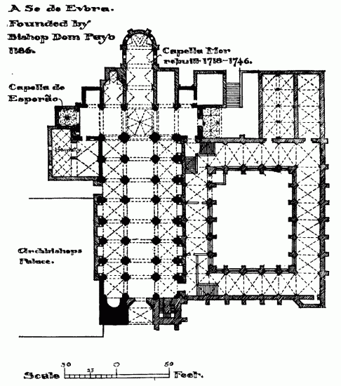 PLAN OF SÉ, EVORA