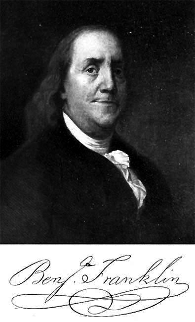 Painting of Benjamin Franklin