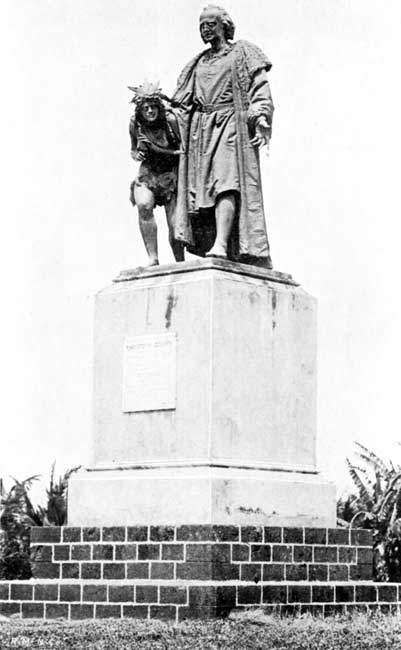 STATUE OF COLUMBUS IN THE CITY OF COLON, DEPARTMENT OF PANAMA, COLOMBIA.