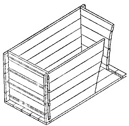 Fig. 56.—Construction of a wooden tank.