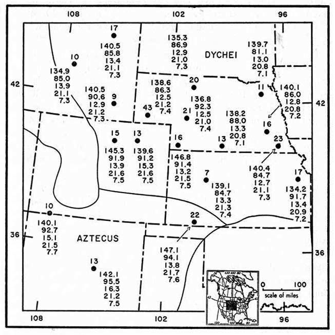 Geographic variation in five measurements of <i>Reithrodontomys megalotis</i> on the central Great Plains.