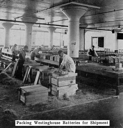 Photo: Packing Westinghouse batteries for shipment