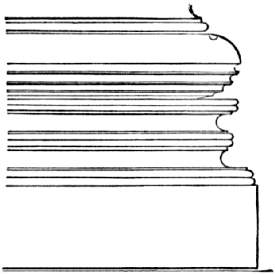 Showing many layers of mouldings