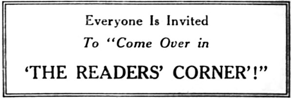 Everyone Is Invited To "Come Over in 'THE READERS' CORNER'!"